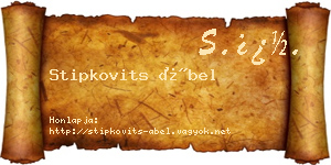 Stipkovits Ábel névjegykártya